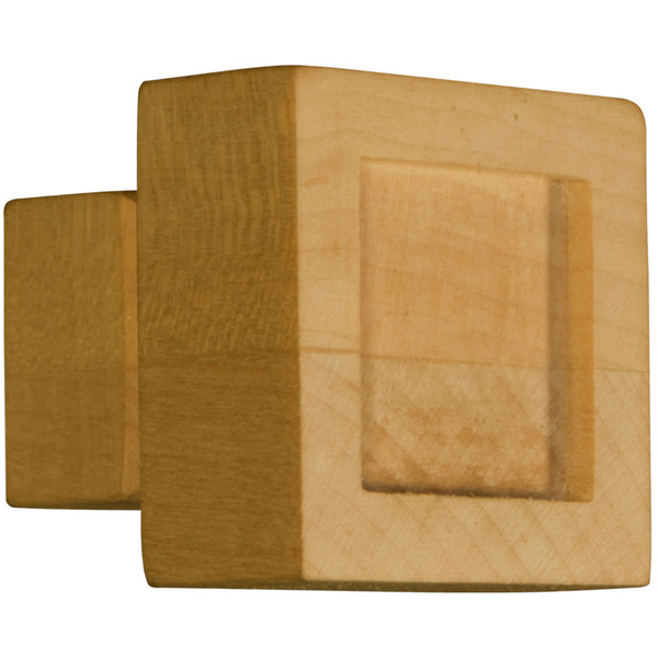 Osborne Wood Products 1 1/2 x 1 1/2 Mission Style Knob in Soft Maple 30016M